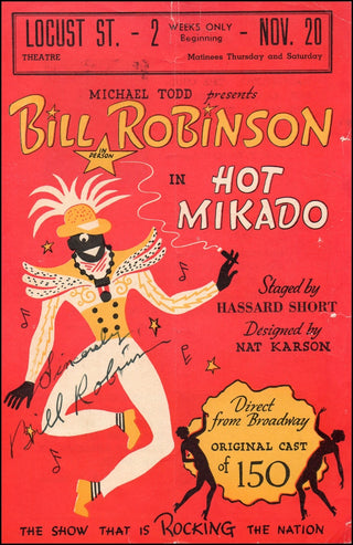 Robinson, Bill "Bojangles." (1878-1949) Signed 1939  "Hot Mikado" Program