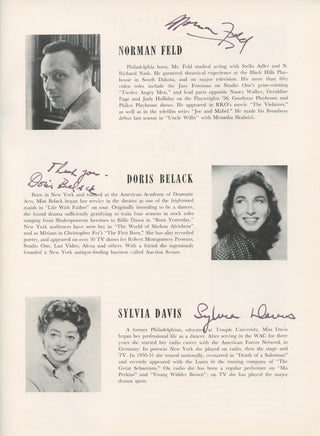 Robinson, Edward. G. (1893–1973) & Logan, Joshua. (1908–1988) & Freeman, Mona. (1926–2014) "Middle of the Night" – Signed Souvenir Program