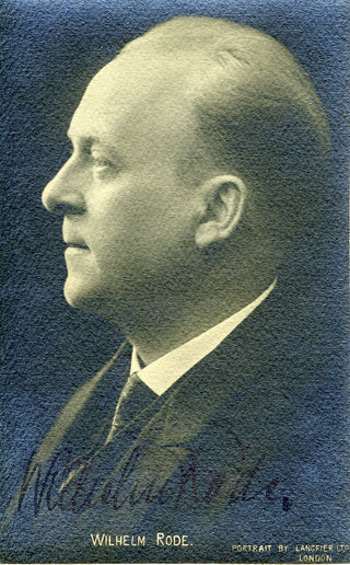 Rode, Wilhelm. (1887-1959) Signed Photograph Postcard