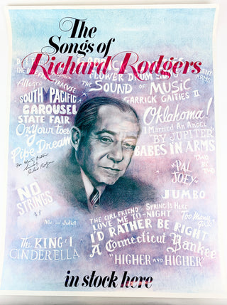 Rodgers, Richard. (1902-1979) "The Songs of Richard Rodgers" – Signed Poster