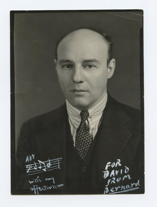 Rogers, Bernard. (1893–1968) [Diamond, David. (1915–2005)] Signed Photograph to DAVID DIAMOND