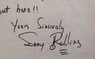 Rollins, Sonny. (b. 1930) "If God has given you a gift, hang in there" - Autograph Letter