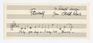 Rome, Harold. (1908–1993) "Fanny" – Autograph Musical Quotation