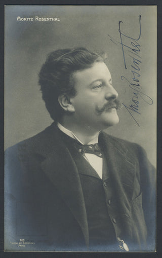 Rosenthal, Moriz. (1862–1946) Signed Postcard Photograph