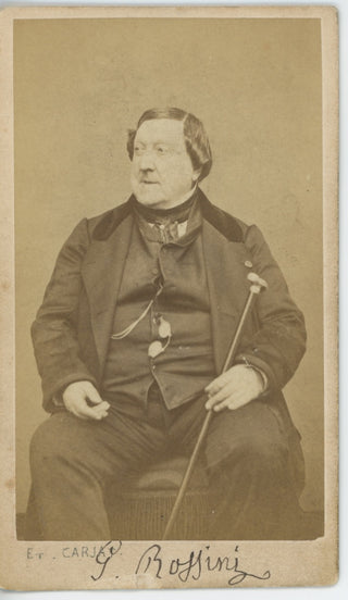 Rossini, Gioacchino. (1792–1868) Signed CDV Photograph