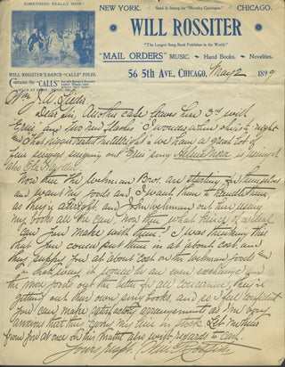 Rossiter, Will. (1867–1954) Two Autograph Letters