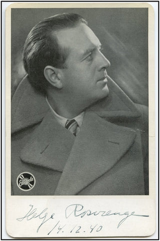 Rosvaenge, Helge. (1897-1972) Signed Electrola Photograph