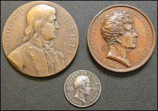 Rouget de l'Isle, Claude. 1760-1836) Three Rare Medals