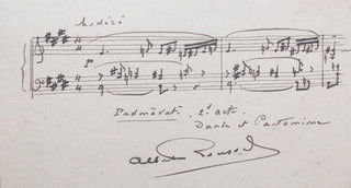 Roussel, Albert. (1869–1937) Padmâvatî - Autograph Musical Quotation