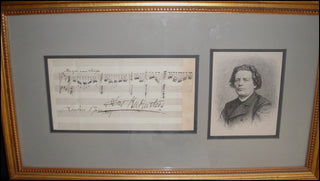 Rubinstein, Anton. (1829–1894) Autograph Musical Quotation Signed