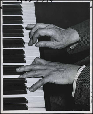 [Pianist] Rubinstein, Arthur. (1887–1982) Original Photograph of his hands