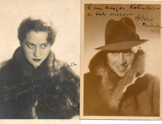 Rubinstein, Arthur. (1887–1982) & Rubinstein, Nela. (1909–2002) Signed Photographs to Wilhelm Kolischer