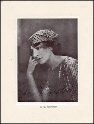 Rubinstein, Ida. (1885 - 1960) Signed Photograph