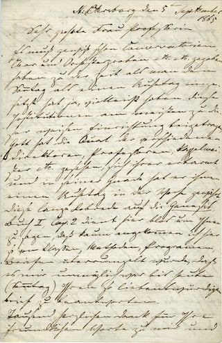 Rubinstein, Anton. (1829–1894) Autograph Letter about Opera Librettos