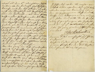 Rubinstein, Anton. (1829–1894) Autograph Letter about Opera Librettos