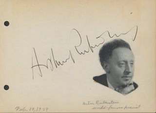 Rubinstein, Arthur. (1887–1982) Autograph Signature