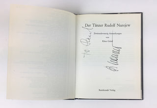 Nureyev, Rudolf. (1938–1993) [Geitel, Klaus. (1924–2016)] Der Tänzer Rudolf Nureyew - SIGNED