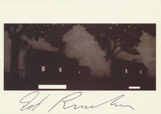 Ruscha, Edward. (b. 1937) "Strong, Healthy" - Signed Postcard