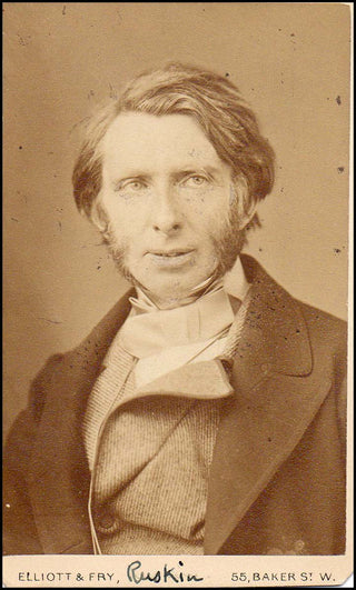 [Literature] Ruskin, John. (1819 - 1900) CDV Portrait Photograph