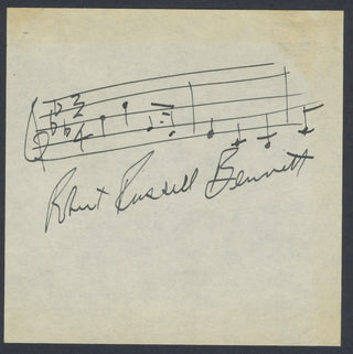 Bennett, Robert Russell. (1894–1981) "The Song of the High Seas" - Autograph Musical Quotation