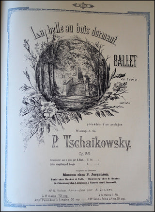 [Russian Music] Tchaikovsky, Peter Ilyich. (1840–1893); Rimsky-Korsakow, Nikolai. (1844–1908); Balakirev, Mily Alexeyevich. (1837–1910); Cui, César. (1835–1918); Rubinstein, Anton. (1829–1894); Borodine, Aleksandre. (1883–1887) Rare Sammelband of Russian