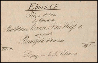 Mozart, Wolfgang Amadeus. (1756–1791) [Ebers, Carl Friedrich. (1770–1836)] Finale of Don Juan, arranged for piano 4 hands