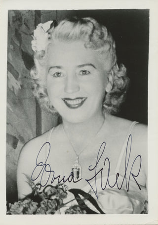 Sack, Erna. (1898–1972) Signed Photograph