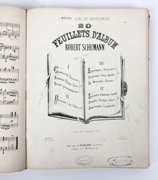 [Schumann, Robert. (1810–1856) & Liszt, Franz. (1811–1886)] Sammelband of 19th-Century Piano Music