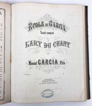 Garcia, Manuel. (1805–1906) & Vaccai, Nicola. (1790–1848) Sammelband of 19th-Century Vocal Treatises