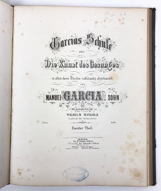 Garcia, Manuel. (1805–1906) & Vaccai, Nicola. (1790–1848) Sammelband of 19th-Century Vocal Treatises