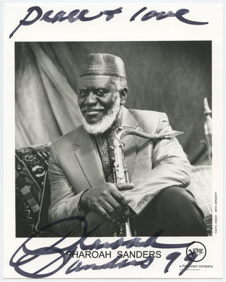 Sanders, Pharoah. (b. 1940) Signed Promotional Photograph