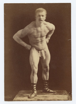 Sandow, Eugen. (1867 - 1925) [Steckel, George. (1864 - 1938), attributed] Albumen Photograph