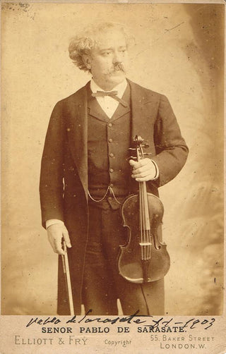 [Violinists & Cellists] Sarasate, Pablo de. (1844–1908) Signed Photograph