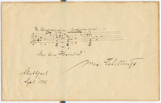 Schillings, Max von. (1868–1933) Das Hexenlied - Autograph Musical Quotation Signed