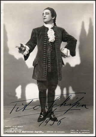 Schipa, Tito. (1888–1965) Signed Costume Photograph