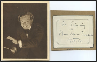 Schmidt-Isserstedt, Hans. (1900–1973) Autograph Signature and Photograph