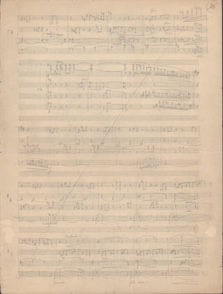 Schmitt, Florent. (1870–1958) Important Collection of Biographical Material and Ephemera, including an Autograph Musical Manuscript, Letters, Photographs, and drafts for an important Biography of the Composer