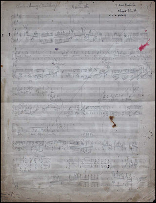 Schmitt, Florent. (1870–1858) "Marionnettes" - Autograph Musical Manuscript