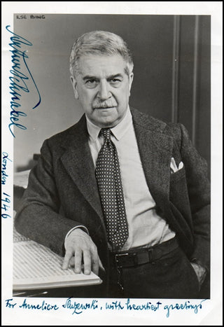 Schnabel, Artur. (1882-1951) Signed Photograph