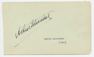 Schnabel, Artur. (1882–1951) Autograph Signature