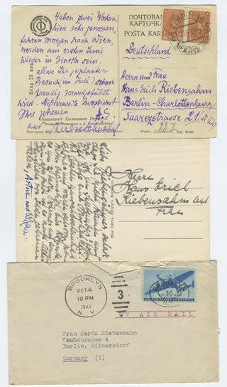 Schnabel, Artur. (1882–1951) & Schnabel, Therese, née Behr. (1876–1959) Collection of Autograph Letters to Hans-Erich Riebensahm