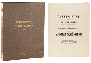 Schoenberg, Arnold. (1874–1951)  Gurre-Lieder von Jens Peter Jacobsen / Deutsch von Robert Franz Arnold / für Soli, Chor und Orchester... – SIGNED