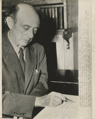 Schoenberg, Arnold. (1874-1951) 1944 Wire Photograph