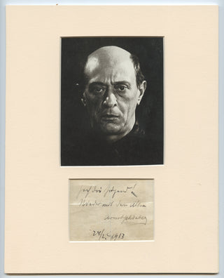 Schoenberg, Arnold. (1874-1951) ‘Long live youth! Down with age!’ - Autograph Quotation