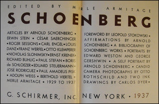 Schoenberg, Arnold. (1874-1951) "Arnold Schoenberg," SIGNED