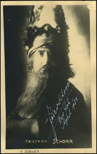 [Wagner, Richard. (1813–1883)] [WAGNERIAN SINGERS] Schorr, Friedrich. (188–1953) Signed Photogaph as Wotan