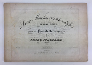 Schubert, Franz. (1797–1828) Deux Marches caracteristiques à 4 mains pour le Pianoforte...Op. 121 [D.968b (formerly D.886)]