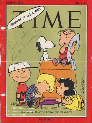 Schulz, Charles M. (1922–2000) "The World According to Peanuts" - Time Magazine Cover SIGNED