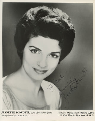 Scovotti, Jeanette. (b. 1936) Signed Photograph