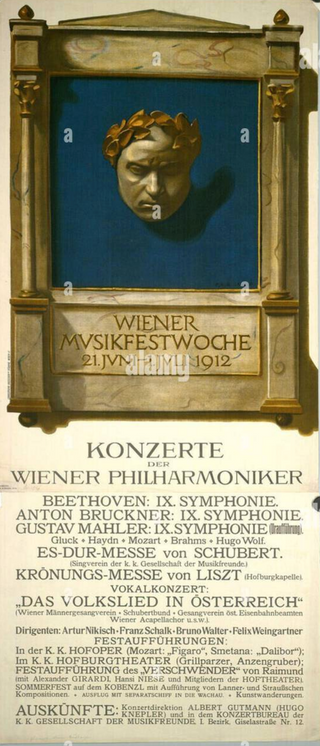 [Mahler, Gustav. (1860–1911)] [Beethoven, Ludwig van. (1770–1827)] László, Philip de. (1869–1937) Poster Drafts for Wiener Musik Fest Woche - PREMIERE of Mahler IX